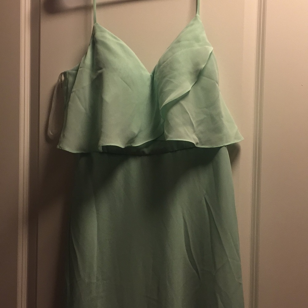 Size 8 Mint-blue chiffon Prom/Bridesmaid Dress